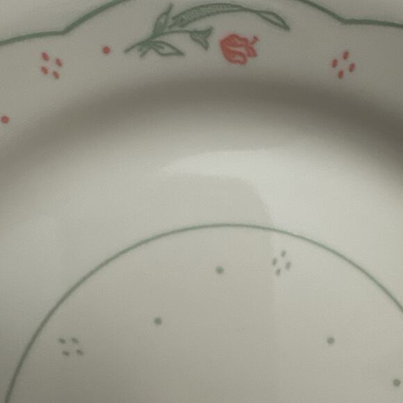 3 PC SET VINTAGE CORELLE CALICO ROSE PINK FLOWER SALAD DESSERT PLATES 7-1/4" USA - Picture 2 of 8